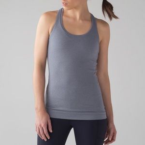Lululemon Cool Racerback II Tank Size 8 Heathered Sterling Great Condition